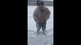 Woman accidentally hits dog while making snow angel in Vidor, Texas, USA