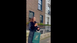 Drink spills on clothes while filming in Dublin City Centre