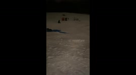 People hit barrier while sleighing and snow tubing in Romania