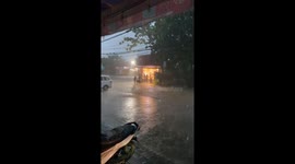 Heavy rain causes flood in Ungaran, Indonesia