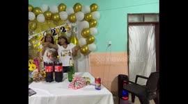 Stray firework enters house during New Year celebration in San Julián, Bolivia