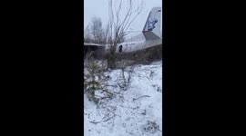 Plane fails to take off and rolls off runway in Khabarovsk, Russia