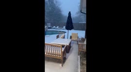 Record-breaking snowfall blankets Dothan, Alabama, USA