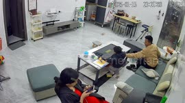 Toddler destroys table and throws tantrum in Guangdong, China