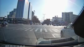 Ambulance overturns after collision with car in Henan province, China