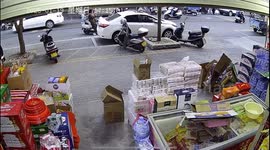 Boy injured in Guangdong after running out of supermarket and colliding with electric bicycle