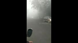 Dense fog and cold wave disrupt travel in East Delhi, India