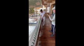 Creative liquor domino leads to unique drinking experience in Flachau, Austria