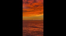 Stunning sunset captured at Venice Beach in Florida, USA