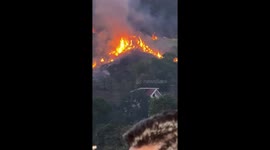 Wildfire burns during couple's pre-wedding photoshoot