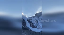Avalanche crashes down Ajax Peak in Colorado