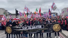Thousands of Supporters of Tommy Robinson March in Central London Under the Banner 'Stop the Isolation'