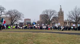Hundreds rally in Kansas City to protest new proposed immigration laws in Missouri and Trumps new immigration plans