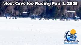 West Cove Association Car Ice Racing on Moosehead Lake in Greenville Maine.