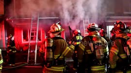 Smokey Kitchen fire escalates to 2nd alarm rowhome fire, shamokin, Pennsylvania United States #1