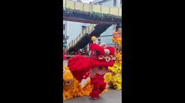 Kids perform lion dance in SW China's Yunnan