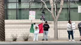 US, Las Vegas: Las Vegas Immigration Protesters Surround City Hall