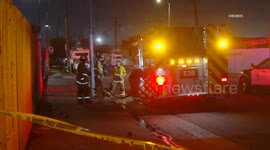US, Los Angeles: Wilmington Fatal Auto Fire