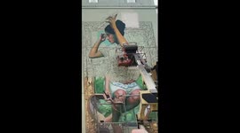 Foreign artist transforms ancient Chinese poetry into breathtaking mural
