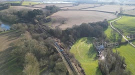 Video shows devastation to heritage train line after