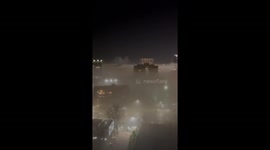 Thick fog masks skyline in Tulsa, Oklahoma