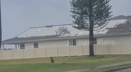 US: Roof Blown Off By Winter Storm In Kaneohe, Hawaii