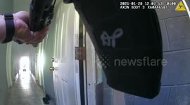 Police marksman shoots knife from suspect's hand in Florida