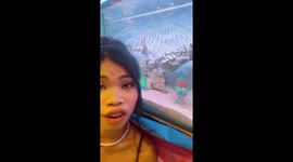 Hilarious moment girl with buck teeth meets 'doppelganger' fish with big gnashers