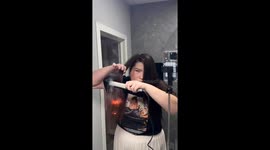 Hair catches fire while using straightener in Almaty