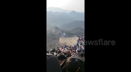 Tourists descend on China's Great Wall as Lunar New Year holidays begin