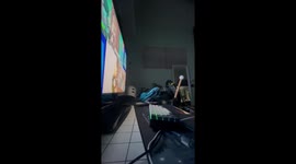 Guy causes destruction after losing a game in Ra'anana, Israel