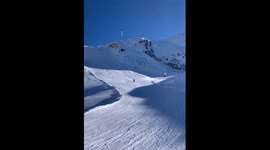 Person falls while skiing in La Plagne-Tarentaise, France
