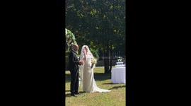 Photographer causes funny mishap during wedding ceremony in Sochi, Russia