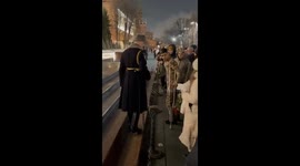 SVO fighter honors fallen soldiers at memorial in Moscow, Russia