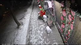 Man steals teddy bear from beauty salon in Moscow, Russia