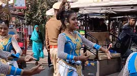 A grand procession took out with the ashes of Lord Buddha and two disciples in Bodhgaya, Northern India