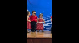 Adorable dance performance by daughter in Eloi Mendes, Brazil