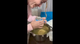 When your Airbnb doesn't have a can opener: Woman blows condensed milk out of tin