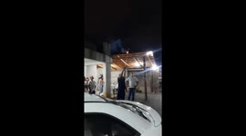 Man fails to release firework, gets showered by sparks in Canoinhas, Brazil