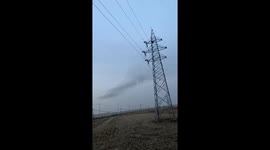 Large flock of birds spotted in the sky over Liaoning, China