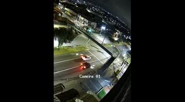 Hit-and-run incident captured at intersection in Quito, Ecuador