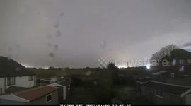 Timelapse of overnight snowfall in Irlam, England, UK