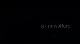 The Cresent Moon and Venus seen over a period of 24 hours