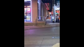 Scooter rider falls after hitting barrier in Downtown Houston