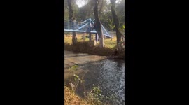 Woman falls into river during zipline ride in Hidalgo, Mexico
