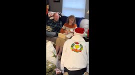 Siblings prank their mom during Christmas in Dayton, Ohio, USA