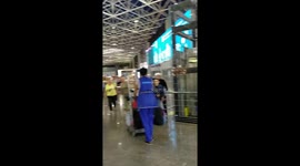 Huge lines at the airport after the announcement of partial mobilization in Adler, Russia