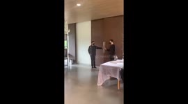The guy tore off the door handle at the wedding ceremony!