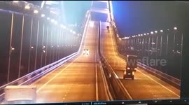 Two spans of the Crimean bridge collapsed as a result of a truck explosion