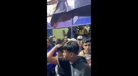 Crush of people during the evacuation during a football match in Indonesia!